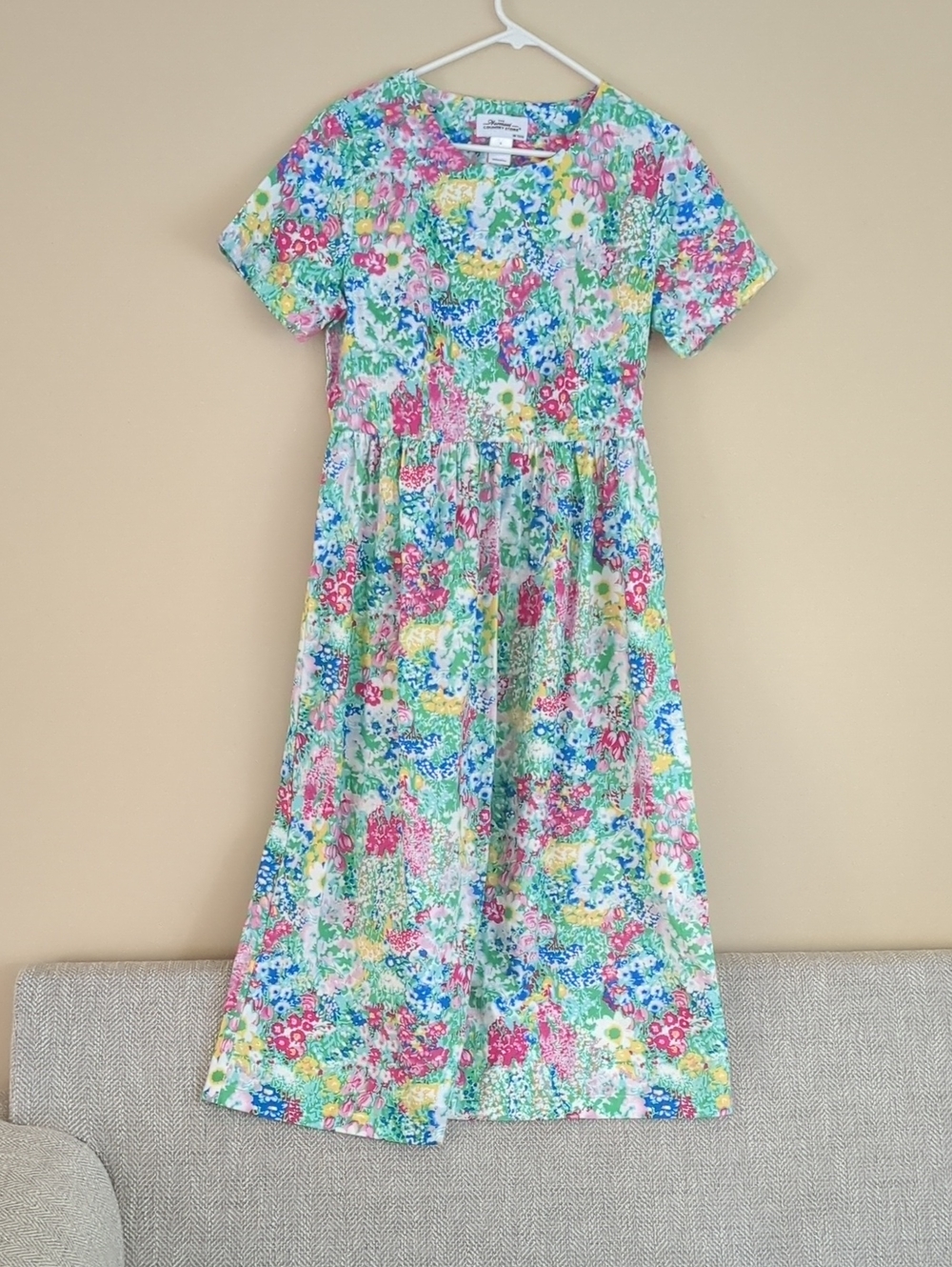 Small Vermont Country Store Floral Cotton Midi Dress